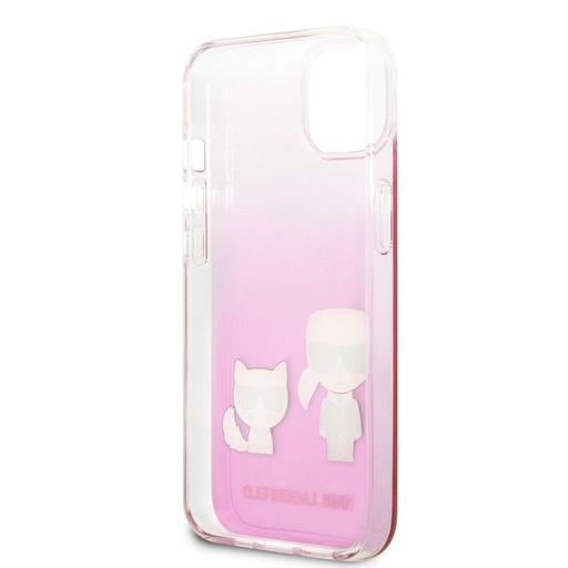 Apple iPhone 13 Pro Karl Lagerfeld PC/TPU Ikonický Karl and Choupette puzdro (Ružový) – KLHCP13LCKTRP