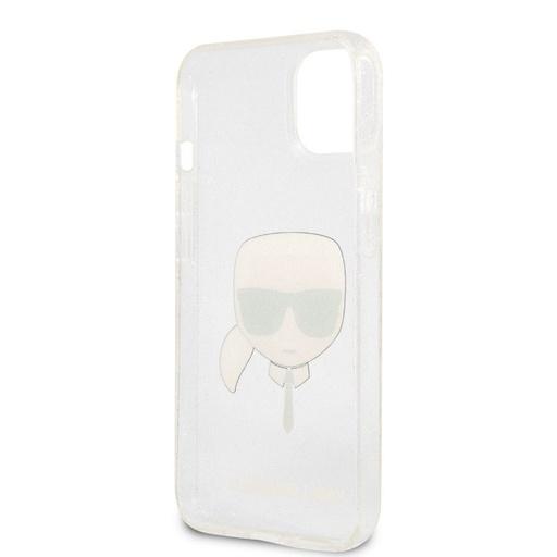 Apple iPhone 13 mini Karl Lagerfeld Karl Glitter puzdro (Strieborný) – KLHCP13SKHTUGLS