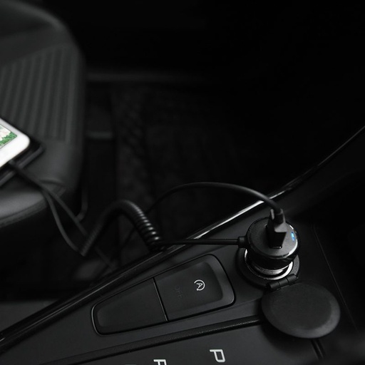 Hoco Z21A Ascender single-port car charger with cable(Apple + Micro) Čierny