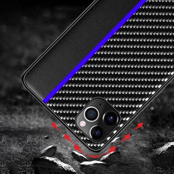Xiaomi Redmi 10 / Redmi 10 2022 MOTO carbon zadný kryt (Čierny Modrý S pruhom)