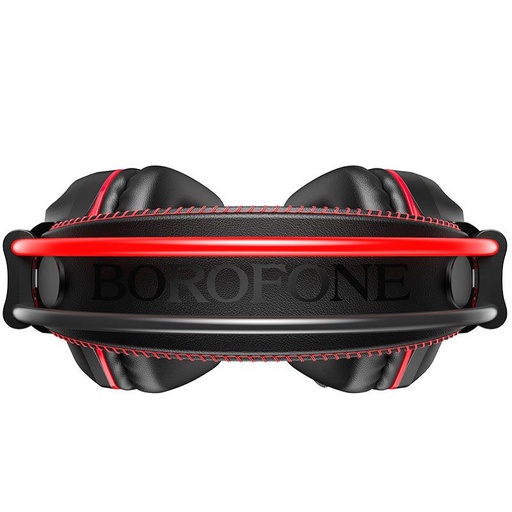 Borofone BO101 gamer slúchadlá,s mikrofónom, USB-A+USB-A+ 3.5mm s konektorom, led so svetlom, červený