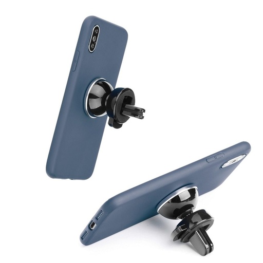 Samsung Galaxy A33 5G liquid silicone magnetický držiak do auta kompatibilný zadný kryt (Modrý)