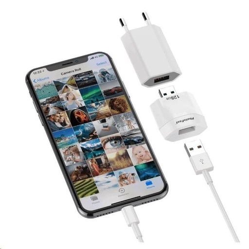 Photofast iOS 128GB Photocube smart záchrana dát, Biely