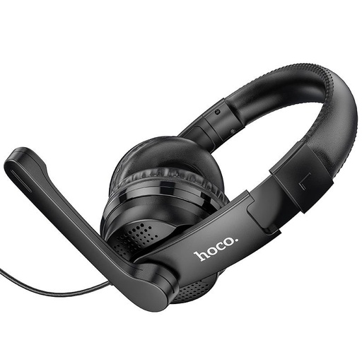 Hoco W103 drôtový slúchadlá všesmerový s mikrofónom, 3,5 mm-es s konektorom, 1,2 metrový s káblom, čierny