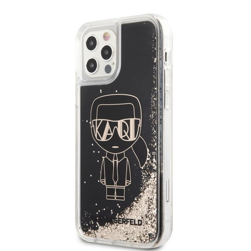 Apple iPhone 12 / iPhone 12 Pro Karl Lagerfeld glitter gatsby (Čierny - KLHCP12MLGGKBK)
