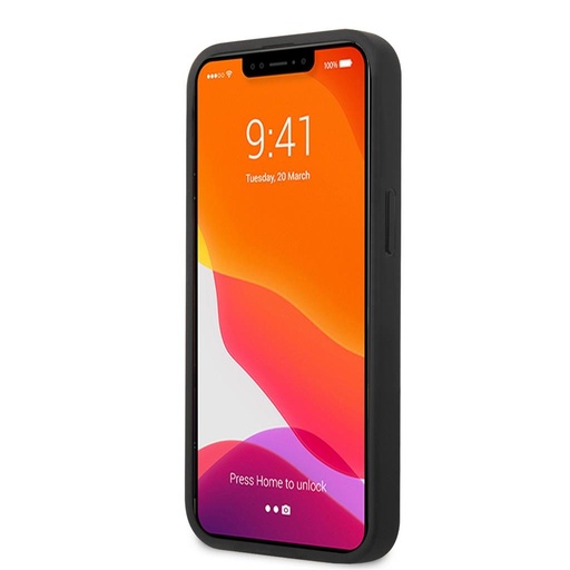 Apple iPhone 13 Mini AMG karbónový vzorovaný silikónový zadný kryt (Čierny) - AMHCP13SDEBK