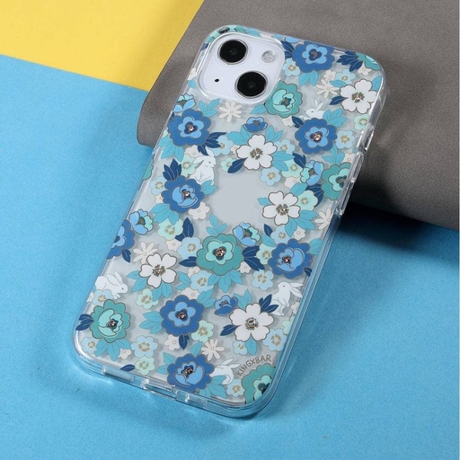 Apple iPhone 13 Kingxbar brilliant Swarovski s kamienkami zadný kryt (Modrý)