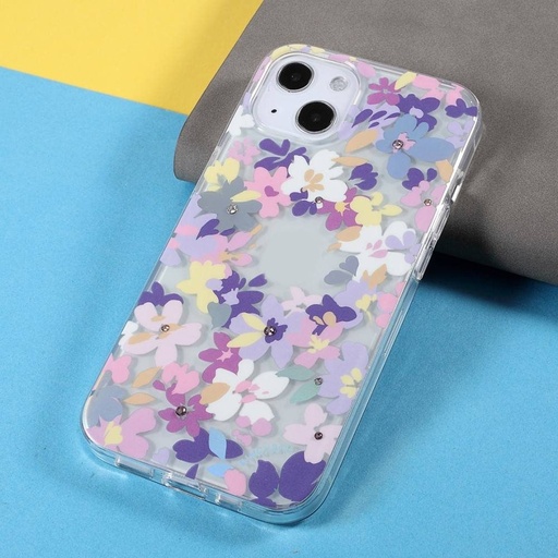 Apple iPhone 13 Kingxbar brilliant Swarovski s kamienkami zadný kryt (Fialový)