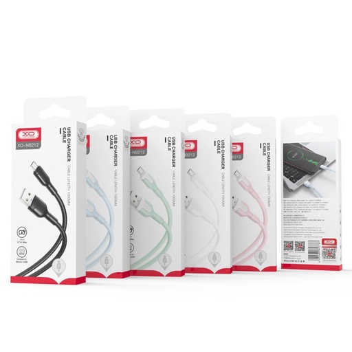 XO NB212 micro USB dátový kábel (Zelený) – 2.1A