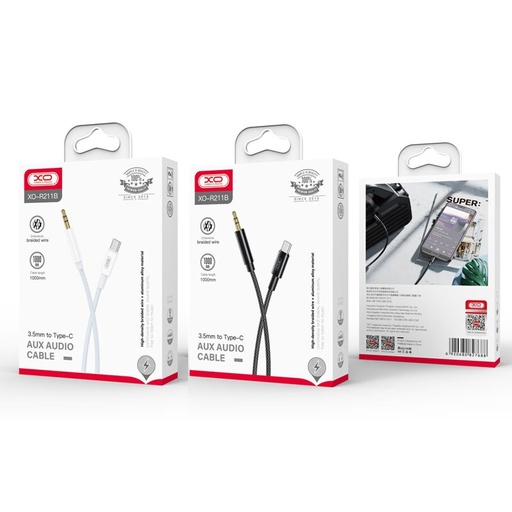 XO NB-R211B USB-C–3.5 mm audio kábel (Čierny)