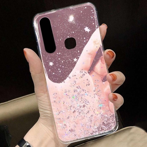 Apple iPhone 13 Mini glue glitter zadný kryt (Ružový)