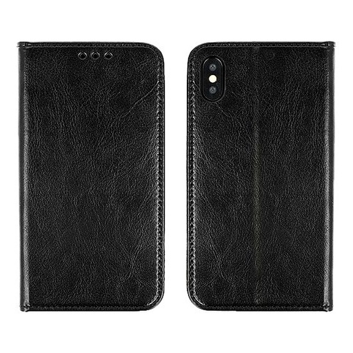 Apple iPhone 11 originálny koža knižkové puzdro (Čierny)