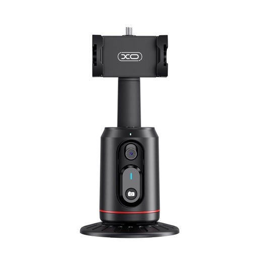 XO SS16 AI Bluetooth selfie tyč (Čierny) – dva LED svetlo, sledovanie tváre, automatický ovládanie