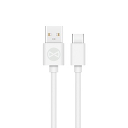 Forever USB-C 2A type-C dátový kábel (Biely)