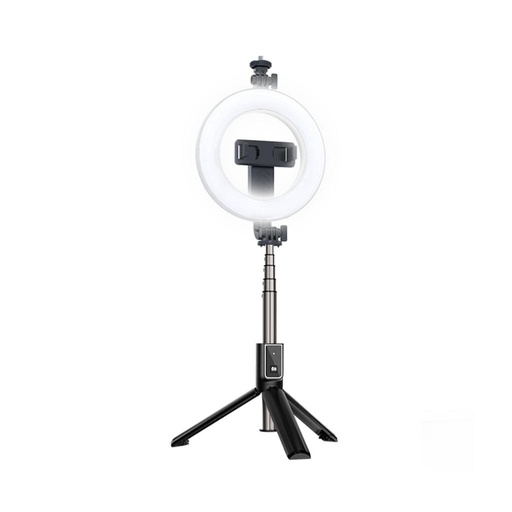 XO SS12 Bluetooth selfie tyč (Čierny) – vstavaný svetlo, tripod funkcia, 95 cm, GoPro a iný so zariadeniami kompatibilný