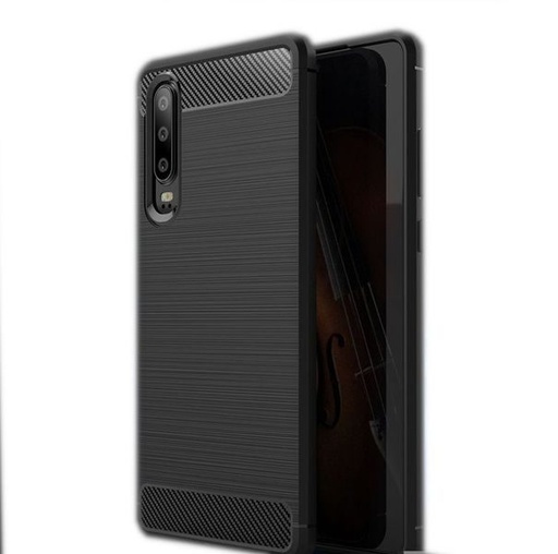 Huawei P30 forcell carbon zadný kryt (Čierny)