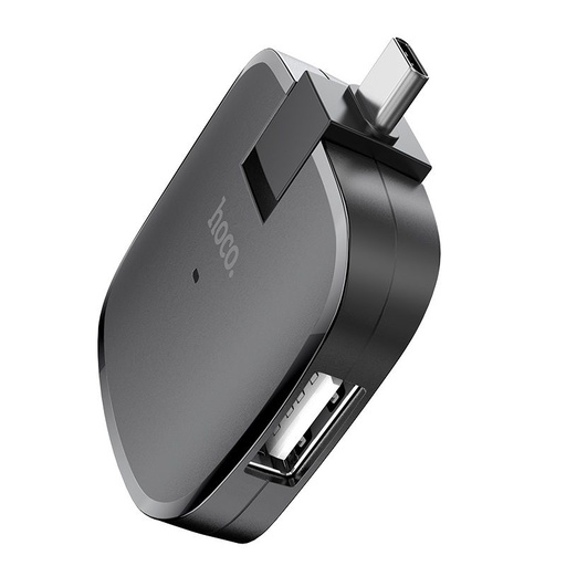 Hoco HB11 HUB, USB-C - 3 USB 2.0, čierny