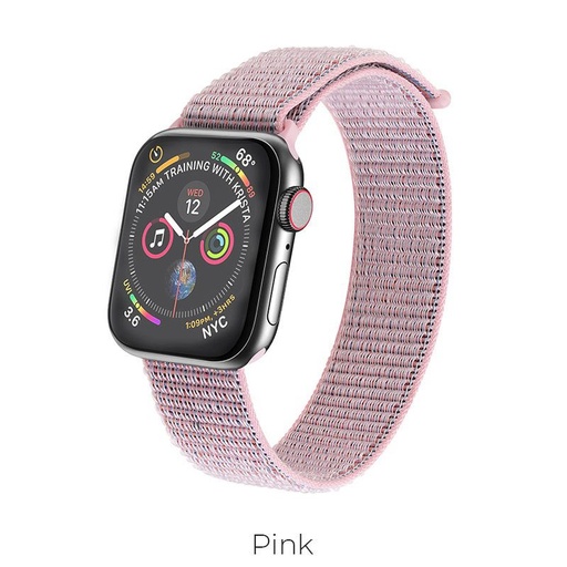 Hoco Apple Watch Series1/2/3/4/5(42/44mm) WB06 nylon športový remienok, Ružový