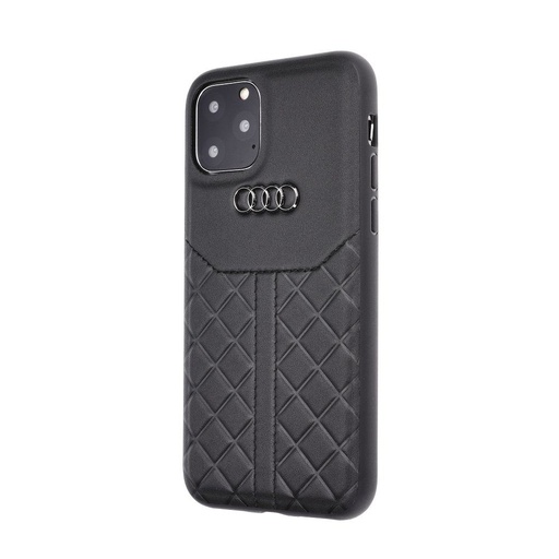 Apple iPhone 11 AUDI leather prémiový zadný kryt (Čierny) - AU-TPUPCIP11R-Q8/D1-BK