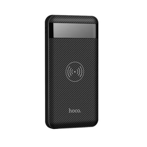 Hoco J11 power bank (bezdrôtový nabíjanie), 10000 mAh, LED indikátor stavu, type-C, 2 USB, lightning konektor, 5V 2,1A, čierny