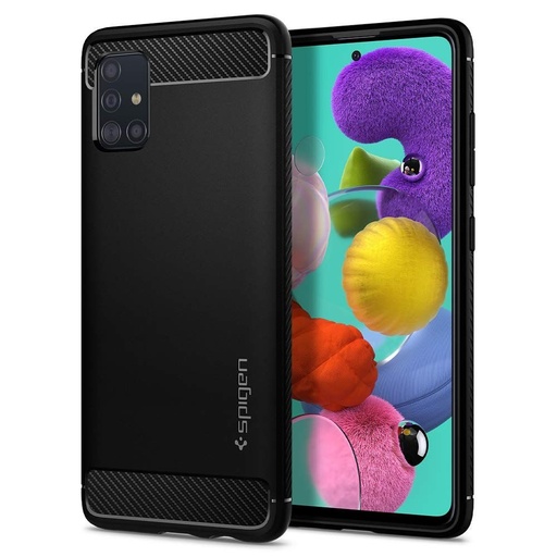 Samsung Galaxy A51 Spigen Rugged armor odolný proti nárazu puzdro, čierny