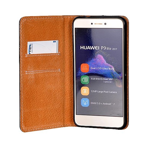 Huawei P40 Lite olasz koža knižkové puzdro, čierny