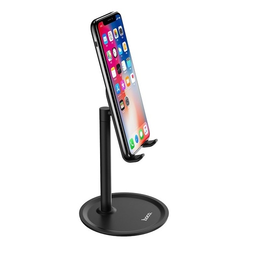 Hoco PH15 stolový telefón a držiak na tablet stojan, hliník zliatina, čierny