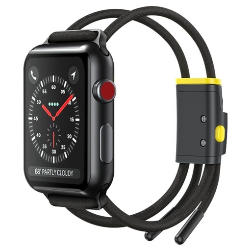Apple Watch 6 44mm Baseus športový remienok, sivý - žltý - LBAPWA4-BGY