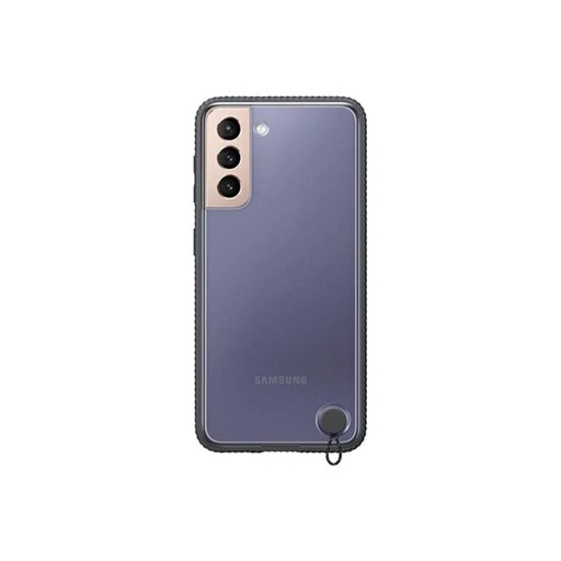 Samsung Galaxy S21 priehľadný protective výrobný tvrdý zadný kryt, čierny
