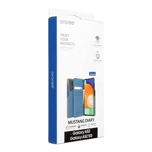 Samsung Galaxy A52 / A52 5G / A52s 5G ARAREE Mustang Diary prémiový knižkové puzdro (Modrý)