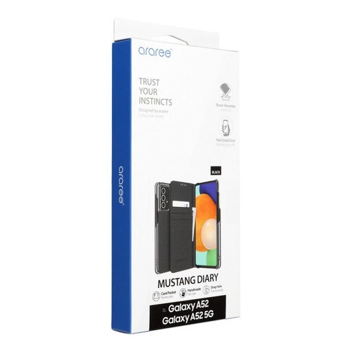 Samsung Galaxy A52 / A52 5G / A52s 5G ARAREE Mustang Diary prémiový knižkové puzdro (Čierny)