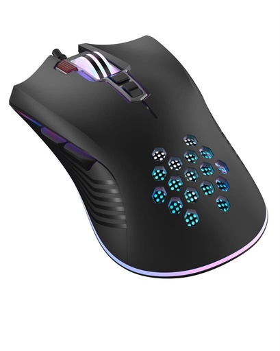 XO M3 drôtový myš (Čierny) – USB konektor, RGB osvetlenie, „Wolf” dizajn