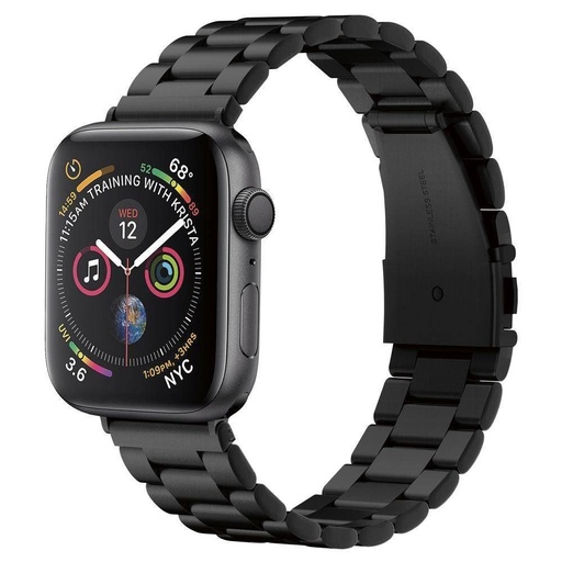 Apple Watch Series 1/2/3/4/5/6(42/44mm) Spigen moderný fit nerezový oceľ remienok, čierny