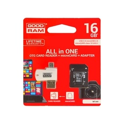 Goodram microSDHC + adaptér + OTG čítačka 16GB class10 pamäťová karta