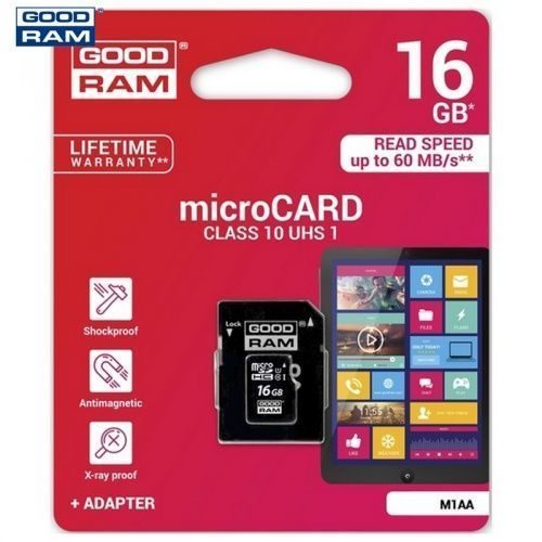 Goodram microSDHC 16GB class10 pamäťová karta M1AA-0160R11