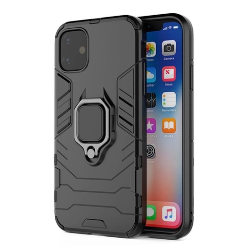 Samsung Galaxy S22 ring armor odolný proti nárazu zadný kryt (Čierny)