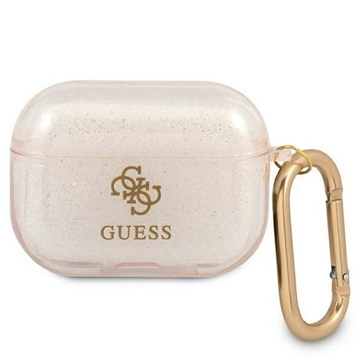 AirPods Pro Guess 4G TPU Glitter puzdro (Zlatý) - GUAPUCG4GD