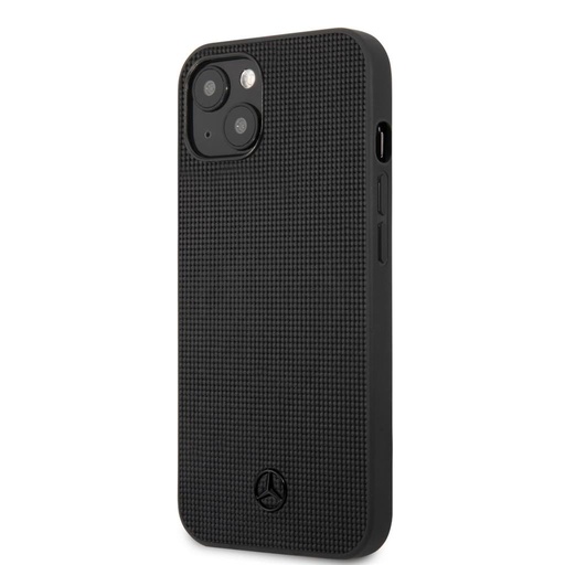 Apple iPhone 13 Mercedes meshed koža zadný kryt (Čierny) - MEHCP13MMBLBK