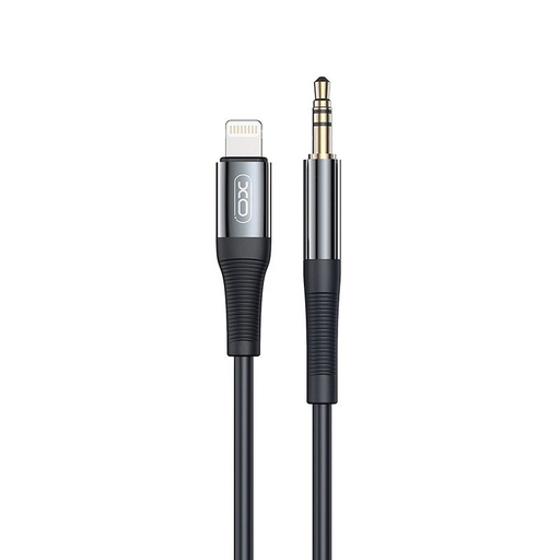 XO NB-R193A Lightning audio adaptér (Čierny) – 3.5 mm–Lightning, 1 m