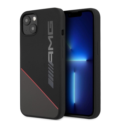 Apple iPhone 13 Mini AMG silikónový zadný kryt (čierny/červený) - AMHCP13SRGDBK
