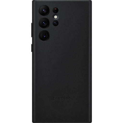 Samsung Galaxy S22 Ultra leather cover výrobný zadný kryt, čierny - EF-VS908LBE