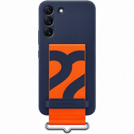 Samsung Galaxy S22 Silicone Cover puzdro s remienkom (Modrý)