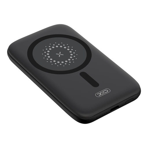 XO PR153 power bank 5000 mAh (Čierny) – magnetický, bezdrôtový rýchle nabíjanie 15W, PD 20W