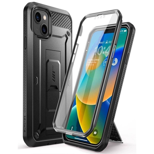 Apple iPhone 13 / 13 Pro / 14 Supcase Unicorn beetle odolný zadný kryt s predným panelom (Čierny)