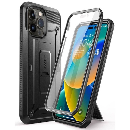 Apple iPhone 14 Pro Max Supcase Unicorn beetle odolný zadný kryt s predným panelom (Čierny)