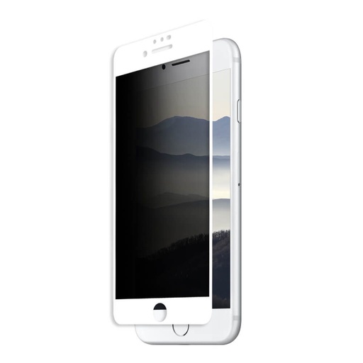 Apple iPhone 6/7/8 5D ochranné sklo celý na displej, priehľadný (biely rám)