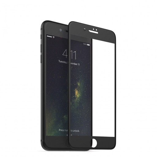 Apple iPhone 6/7/8 5D ochranné sklo celý na displej, priehľadný (čierny rám)