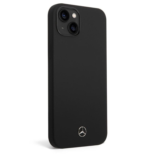 Apple iPhone 14 Mercedes liquid silicone zadný kryt (Čierny)