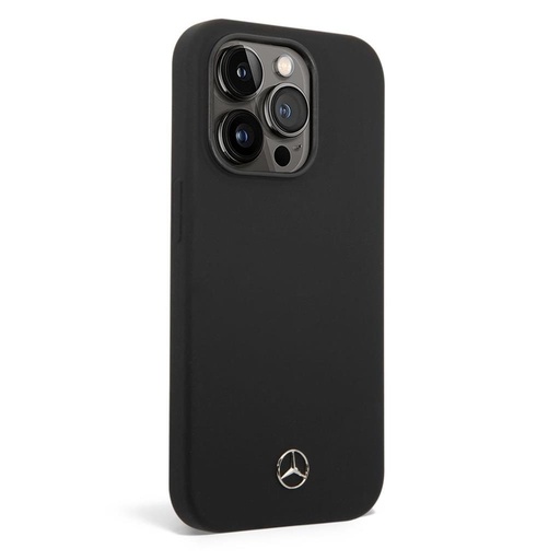 Apple iPhone 14 Pro Mercedes liquid silicone zadný kryt (Čierny)