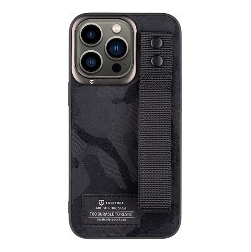 Apple iPhone 14 Pro Tactical camo troop zadný kryt (Čierny)